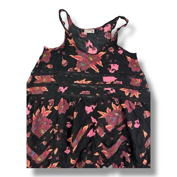 Free People Trapeze Tunic Floral Lightweight Top Size Small - Picture 3 of 7
